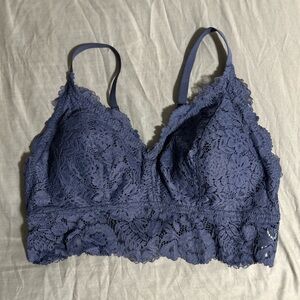 Aerie Lace Bralette in Deep Blue